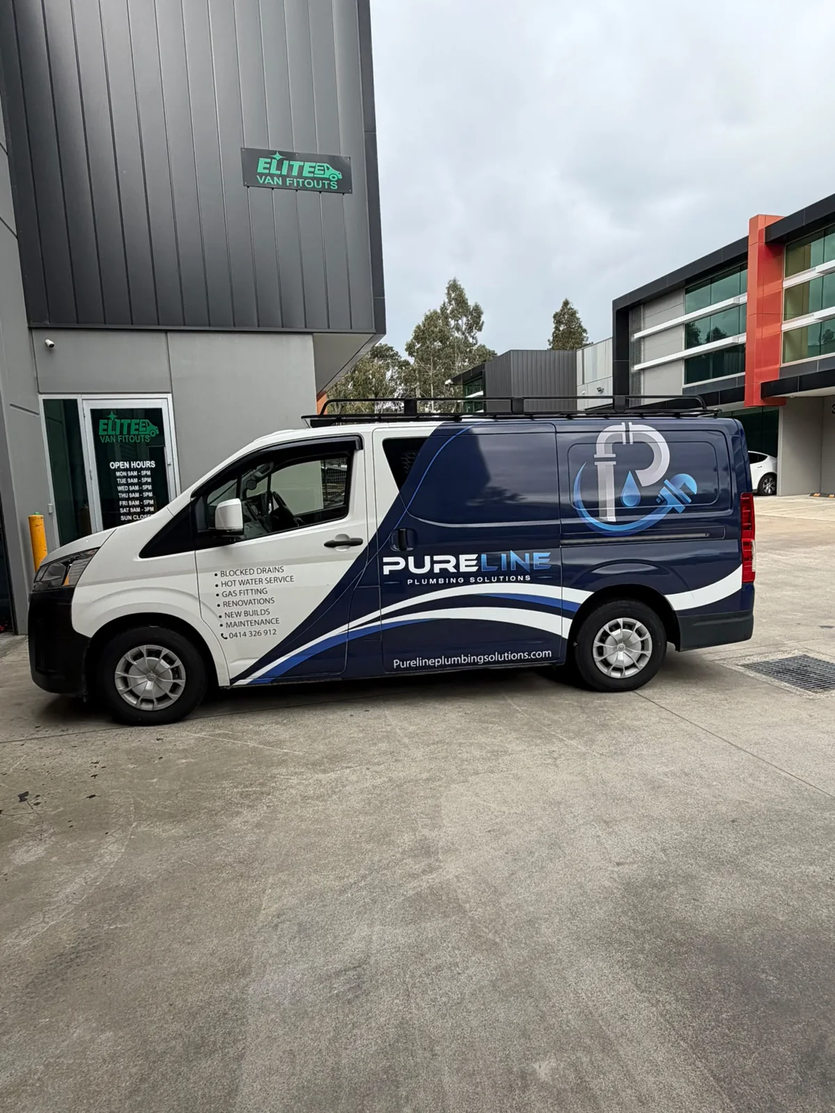 Pureline Plumbing Solutions - Commercial Van Wrap